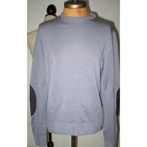 NWT Womens M Designer Sweater Lo not Equal Wool Purple Italy New Elbow Patches - Picture 3 of 11